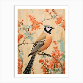 Cedar Waxwing 2 Detailed Bird Painting Art Print