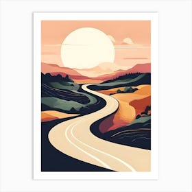 Road To The Sunset Art Print