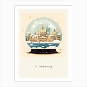 St Petersburg Russia Snowglobe Poster Art Print