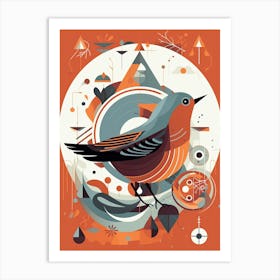 Bird In A Circle Art Print