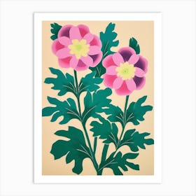 Cut Out Style Flower Art Delphinium 2 Art Print