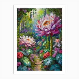 Lotus Flower Painting Art Print