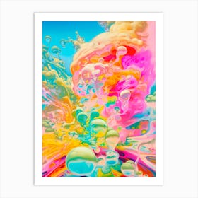 Prismatic Bubble Clouds Art Print