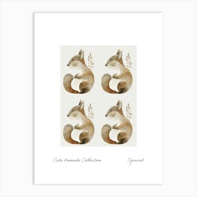 Cute Animals Collection Squirrel 1 Art Print