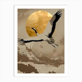 Crane In Flight Art Print