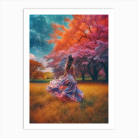 Girl In A Dress Art Print