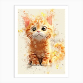 Orange Tabby Cat Art Print