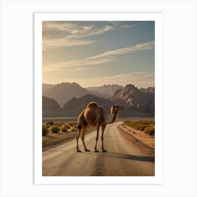 Camel In The Desert 37 Art Print