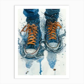 Shoes In Water Art Print