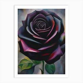 Black Rose Art Print