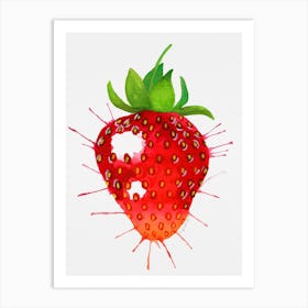 Strawberry Watercolor Artwork Art Print