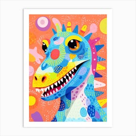 Colourful Dinosaur Citipati 1 Art Print