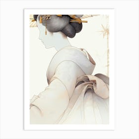 Creativel Geisha Illustration 137 Art Print