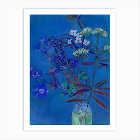 Blue Flowers Art Print