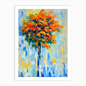 Orange Tree Matisse Inspired Flower Art Print