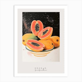Art Deco Papaya 2 Poster Art Print