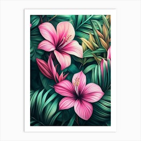 Tropical Floral Art Print