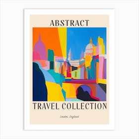 Abstract Travel Collection Poster London England 5 Art Print