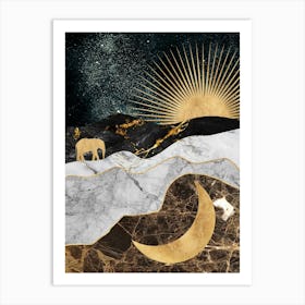 Gold And Black Canvas Print Art Print