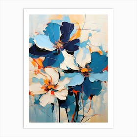 Blue Flowers 12 Art Print