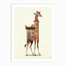 Urban fauna - Giraffe Art Print