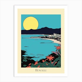 Poster Of Minimal Design Style Of Honolulu Hawaii, Usa 4 Art Print