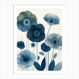 Blue Poppies 13 Art Print