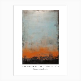Orange And Teal Abstract Painting 1 Exhibition Poster Art Print