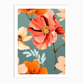 Floral Wallpaper 15 Art Print