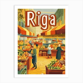 Aihrgdesign A 1970s Inspired Travel Poster For Riga 2 Art Print