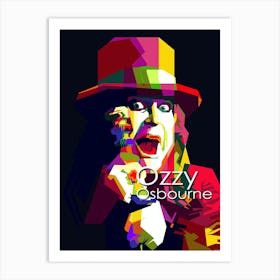 Ozzy Osbourne British Heavy Metal Classic Rock Pop Art WPAP Art Print