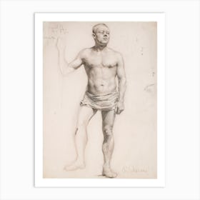 Nude Male Model (1890), Pekka Halonen Art Print