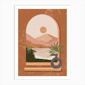 Landscape In A Window Art Print