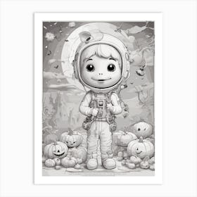 Boy In Space Art Print