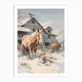 Old Stone Farm Winter 5 Art Print