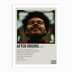 The Weeknd After Hours Spotify Aesthetic Metal Poster Art Print