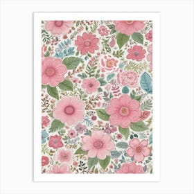 Pink Flowers 22 Art Print