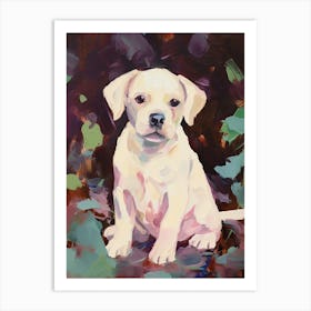 A Bull Terrier, Dog Painting, Impressionist 4 Art Print