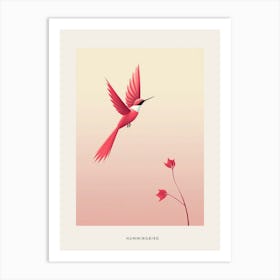 Minimalist Hummingbird 4 Bird Poster Art Print