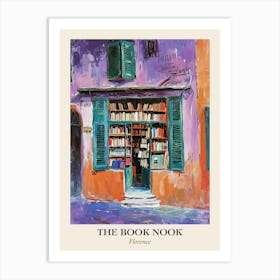 Florence Book Nook Bookshop 3 Poster Art Print