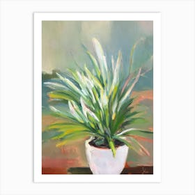 Ghost Plant Impressionist Painting Art Print