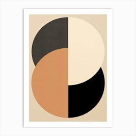 Mid-Century Tapestry of Dreams: Beige Illusions Art Print