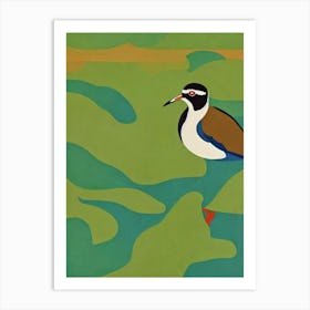 Lapwing Midcentury Illustration Bird Art Print