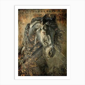 Poster Horse Wild Animal Illustration Art 06 Art Print