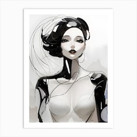 Robot Girl Art Print