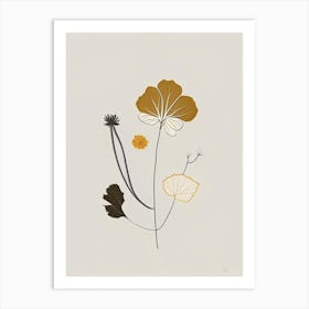 Coltsfoot Spices And Herbs Retro Minimal 5 Art Print