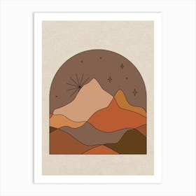 Night Time Desert Art Print