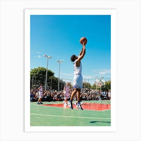 Ball Basketball Game Court People Championship Basketball Court Basket Player Sport Play (16) Art Print