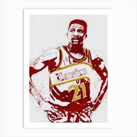 Dominique Wilkins Atlanta Hawks Art Print