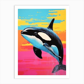 Pop Art Orca Whale 1 Art Print